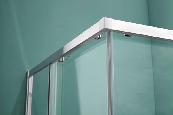 AQ ARI KV 09020CH Душевой уголок квадратный, двери раздвижные 900x900x2000 профиль хром, стекло прозрачное