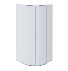 AQ NAA 2142-80 Душевой уголок 1/4 круга, двери раздвижные 800x800x2000, профиль хром, стекло прозрачное