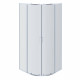 AQ NAA 2142-80 Душевой уголок 1/4 круга, двери раздвижные 800x800x2000, профиль хром, стекло прозрачное