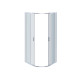AQ NAA 2142-80 Душевой уголок 1/4 круга, двери раздвижные 800x800x2000, профиль хром, стекло прозрачное