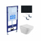 Set AQUATEK ЛИРА (рама AQUATEK Standard INS-0000012 с звукоиз.прокладкой+крепеж KKI-0000002+кнопкаKDI-0000012+унитаз ЛИРА AQ1155-00 с крышкой-сиденьем