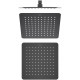 Верхний душ AQUATEK, квадратный 250*250*2 мм, матовый черный AQ2072MB