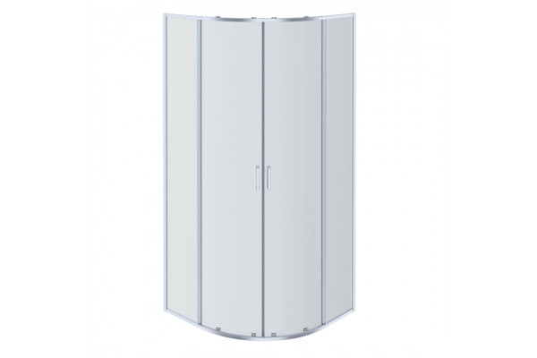 AQ NAA 2142-90 Душевой уголок 1/4 круга, двери раздвижные 900x900x2000, профиль хром, стекло прозрачное