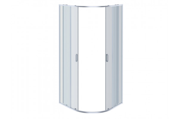 AQ NAA 2142-90 Душевой уголок 1/4 круга, двери раздвижные 900x900x2000, профиль хром, стекло прозрачное