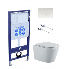 SET AQUATEK ВЕГА-1905-013: инсталляция AQUATEK Standard INS-0000012 + +унитаз ВЕГА AQ1905-00 с тонким сиденьем sc + клавиша KDI-0000013 + крепеж KKI-0000001