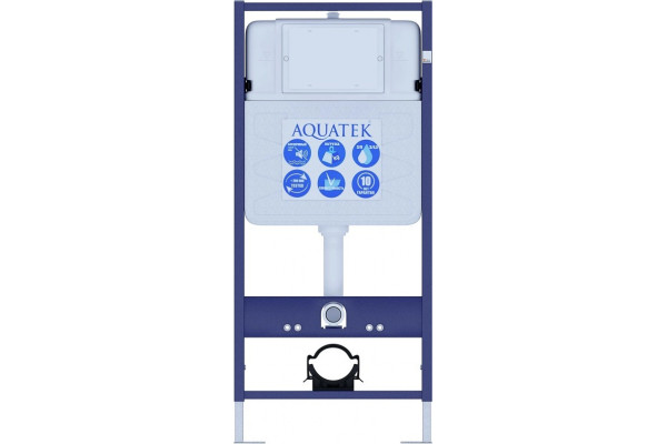 SET Комплект 4 в 1 (Aquatek рама Standart INS-0000012 с крепежом KDI-0000002 + Grohe Bau Ceramic унитаз 39427000 с сиденьем (с микролифтом) 39493000)