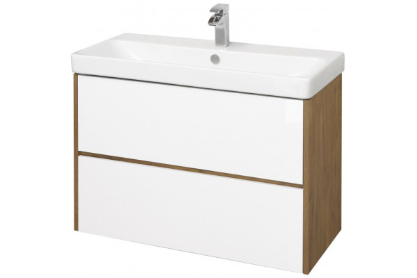 1A2519K0SDZ90 Набор: 1A251901SDZ90 Тумба-умывальник Сканди 90 Бел/Дуб Рустикальный/ 1WH501629 Раковина Адриана 90