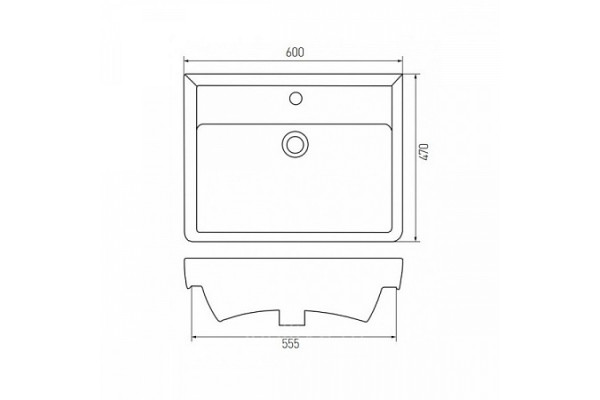 1A2050K1RSC20 Набор: 1A205001RSC20 Тумба-умывальник Ронда 60/ 1WH302082 Умывальник Тигода 60