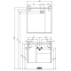Зеркальный шкаф Акватон Стоун 80x83 1A228302SX850 арлингтон сосна