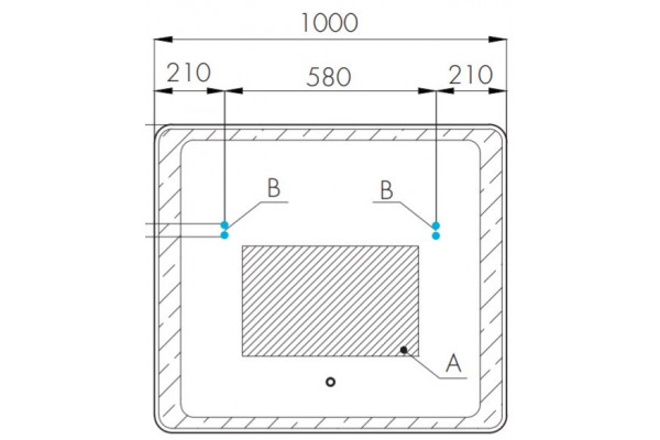 Зеркало Aquaton Соул 1000x700 1A252802SU010
