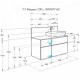 1A2569K1MIX30 Набор: 1A256901MIX30 Тумба-умывальник Мишель 100 Дуб Рустикальный/ 732700B000 Раковина Мила/ 1A253303MIX40 керамогранит