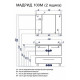 1A1280K4MA010 Набор: 1A128001MA010 Тумба-умывальник Мадрид 100 М 2 ящика / 1A723031AG010 Раковина Айрис 100