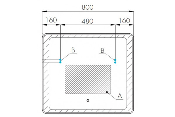 Зеркало Aquaton Соул 800x700 1A252702SU010