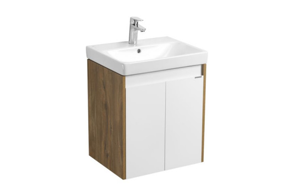1A2788K0SDZ90 Набор: 1A278801SDZ90 Тумба-умывальник Сканди Doors 55 Бел/Дуб Рустикальный/1WH501620 Раковина Адриана 55