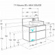 1A2445K1MIX40 Набор: 1A244501MIX40 Тумба-умывальник Мишель 80 Дуб Эндгрейн/ 732700B000 Раковина Мила/ 1A253003MIX40 ЛВДСП