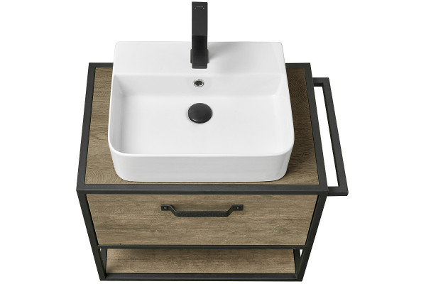 1A2423K2LTDY0 Набор: 1A242301LTDY0 Тумба Лофт Фабрик 65 Дуб Кантри/1WH501709 Раковина Одри Soft (квадрат)/1A242903LTDY0 Столешница Дуб Кантри