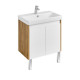 1A2789K0SDZ90 Набор: 1A278901SDZ90 Тумба-умывальник Сканди Doors 70 Бел/Дуб Рустикальный/1WH501628 Раковина Адриана 70