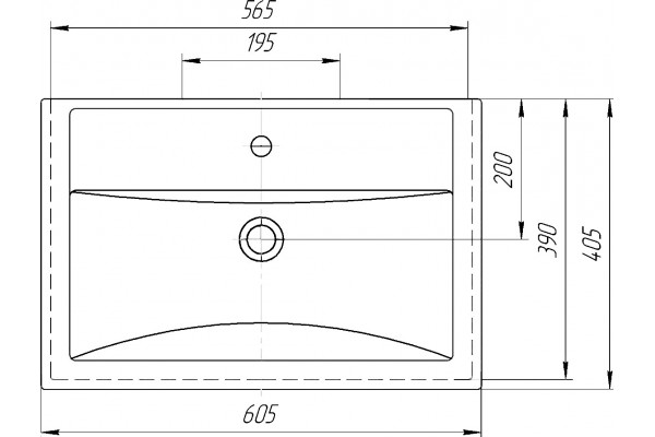 Тумба с раковиной ASB-Mebel Коста 60 ясень белый, с ящиками,  в современном стиле