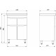 Тумба для комплекта ASB-Mebel Бари 60-2.2 белая с ящиками, матовая