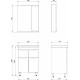 Мебель для ванной ASB-Mebel Бари 60-2.2 белая подвесная, с ящиками