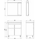 Мебель для ванной ASB-Mebel Бари 80-2.2 белая подвесная, с ящиками
