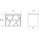 Тумба с раковиной ASB-Mebel Диана 75 белый глянец, подвесная, с ящиками