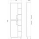 Шкаф-пенал ASB-Mebel Адель 60 белый, дуб сонома, матовый