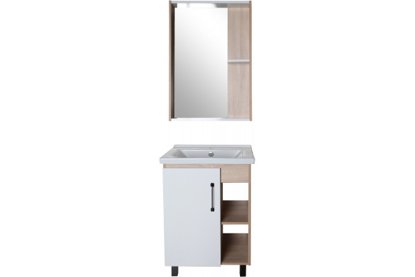 Мебель для ванной ASB-Mebel Адель 60 белый, дуб сонома, матовая