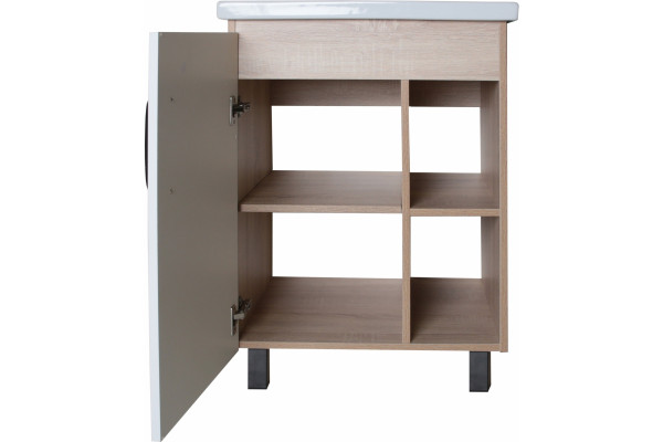 Мебель для ванной ASB-Mebel Адель 60 белый, дуб сонома, матовая