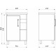 Мебель для ванной ASB-Mebel Адель 60 белый, дуб сонома, матовая