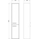 Шкаф-пенал ASB-Mebel Монца 35 подвесной матовый, с дверками