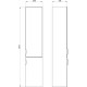 Шкаф-пенал ASB-Mebel Лавре 35 подвесной матовый, с дверками, фурнитура белая
