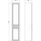 Шкаф-пенал ASB-Mebel Белмонти 35 ясень браш, софт синий, подвесной, матовый
