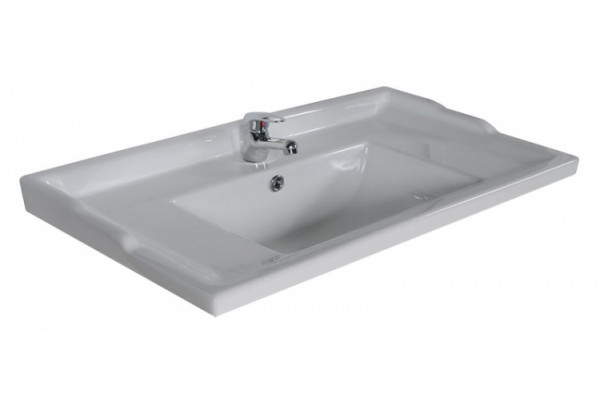 Мебельная раковина ASB-Woodline Melana 800-F80 цвет белый, на тумбу
