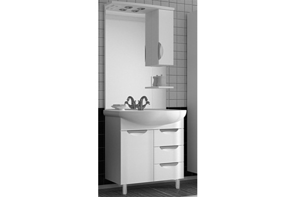 Мебель для ванной ASB-Mebel Мессина 70 с подсветкой, ручки хром