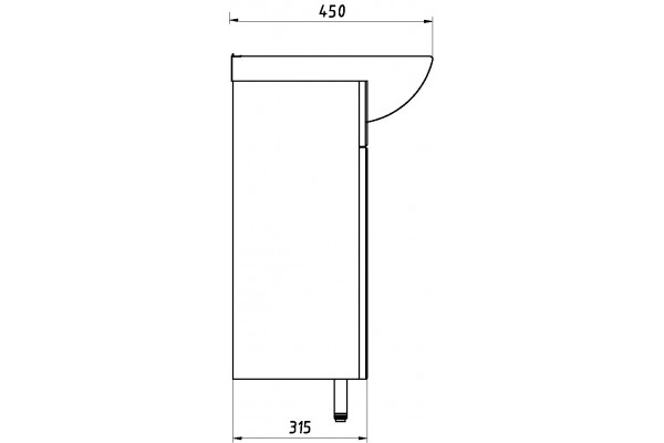 Мебель для ванной ASB-Mebel Мессина 70 с подсветкой, ручки хром