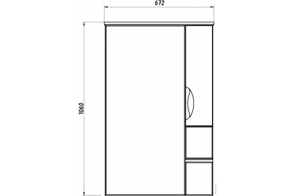 Мебель для ванной ASB-Mebel Мессина 70 с подсветкой, ручки хром