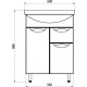 Мебель для ванной ASB-Mebel Мессина 60 с подсветкой, ручки хром