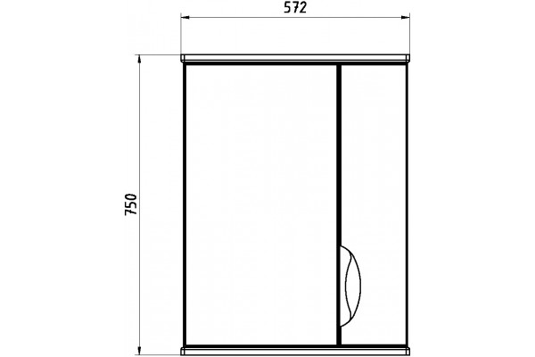 Мебель для ванной ASB-Mebel Мессина 60 с подсветкой, ручки хром