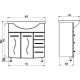 Тумба для комплекта ASB-Mebel Грета 80 напольная с доводчиками, ручки хром