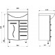 Тумба для комплекта ASB-Mebel Грета 60 напольная с доводчиками, ручки хром