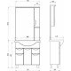 Мебель для ванной ASB-Mebel Мессина 80 напольная, с подсветкой, ручки хром