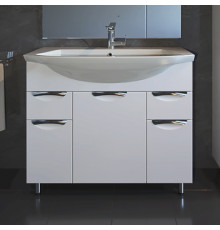 Тумба с раковиной ASB-Mebel Мессина 80, напольная, с доводчиками, ручки хром