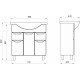 Тумба с раковиной ASB-Mebel Мессина 80, напольная, с доводчиками, ручки хром
