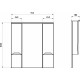 Зеркало-шкаф ASB-Mebel Мессина 100 с подсветкой, ручки хром