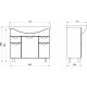 Тумба с раковиной ASB-Mebel Мессина 100, с доводчиками, ручки хром
