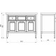 Мебель для ванной ASB-Woodline Гранда 105 напольная, ручки серебро