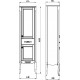 Шкаф-пенал ASB-Woodline Модерн 40 белый, патина серебро, напольный, матовый
