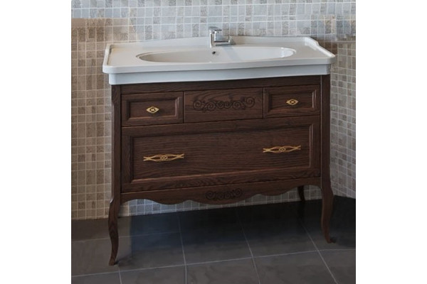 Мебель для ванной ASB-Woodline Модерн 105 антикварный орех напольная, матовая