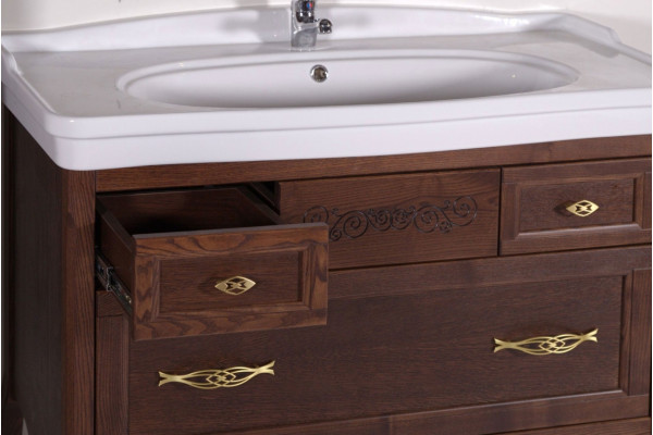 Мебель для ванной ASB-Woodline Модерн 105 антикварный орех напольная, матовая